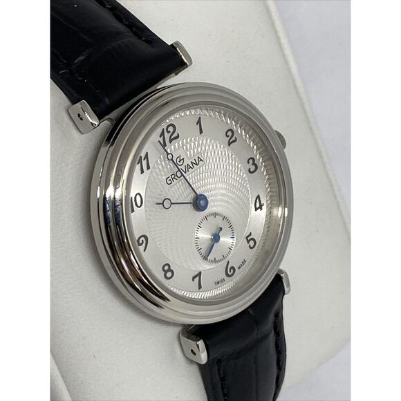Grovana 32761532 Women Black Leather Analog Silver Dial Quartz Wrist Watch BW81 main image 8